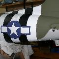 Die fertigen Stars & Bars wurden komplett abgedeckt, bevor die Basisfarbe drauf kam.